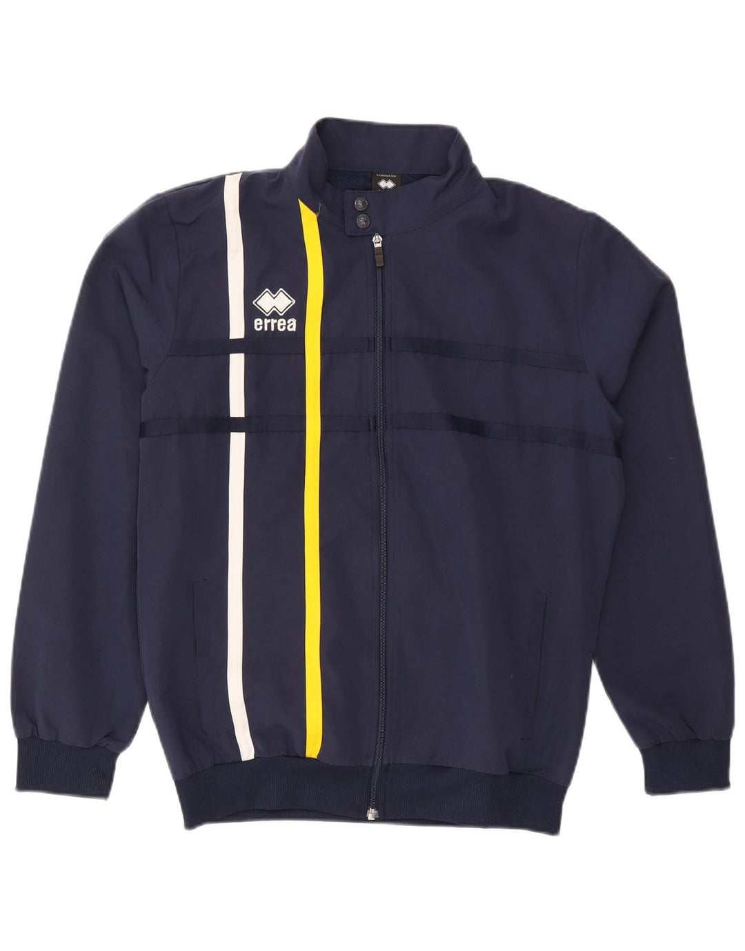 Jaqueta bomber masculina Errea UK 40 grande poliéster listrado azul marinho