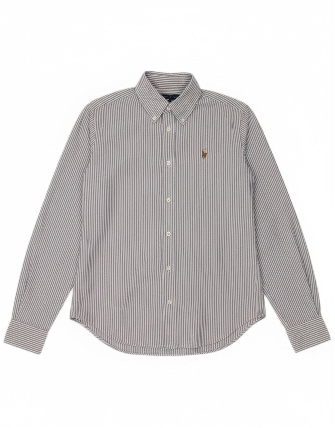 Camisa feminina Ralph Lauren EUA 4 algodão listrado azul pequeno