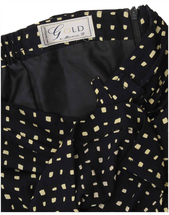 Saia midi feminina MICHAEL H W34 grande preta manchada