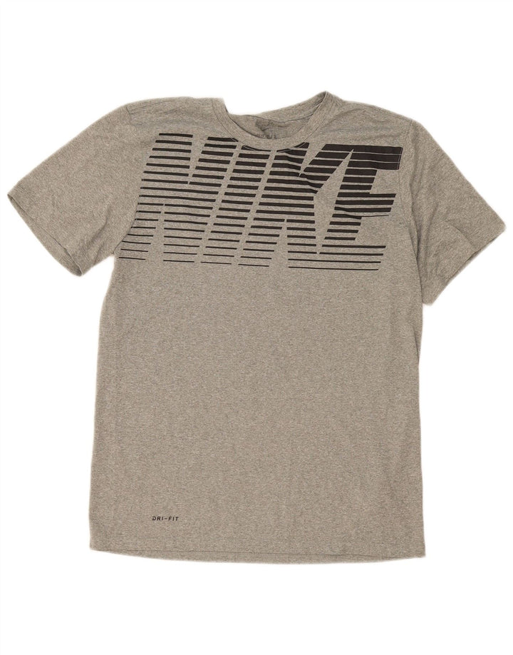 Camiseta Nike Masculina Dri Fit Graphic Top Cinza Médio Poliéster