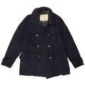 Casaco feminino Jack Wills Pea UK 12 lã azul marinho médio