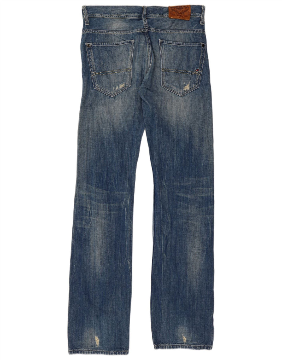 Jeans retos masculinos Tommy Hilfiger desgastados W32 L34 azul