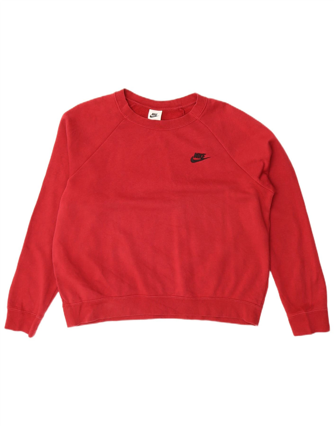 Nike feminino oversized moletom jumper reino unido 16 grande algodão vermelho