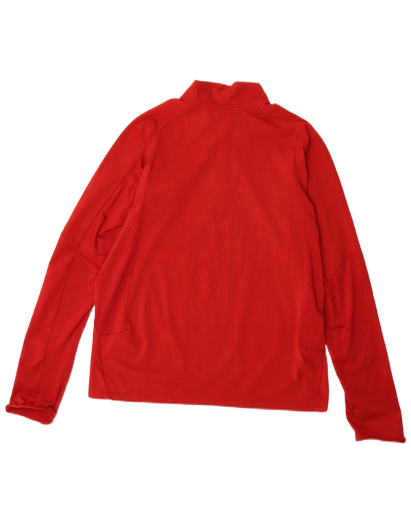 Adidas Boys Munster Rugby Top gráfico com zíper e manga comprida 13-14 anos vermelho
