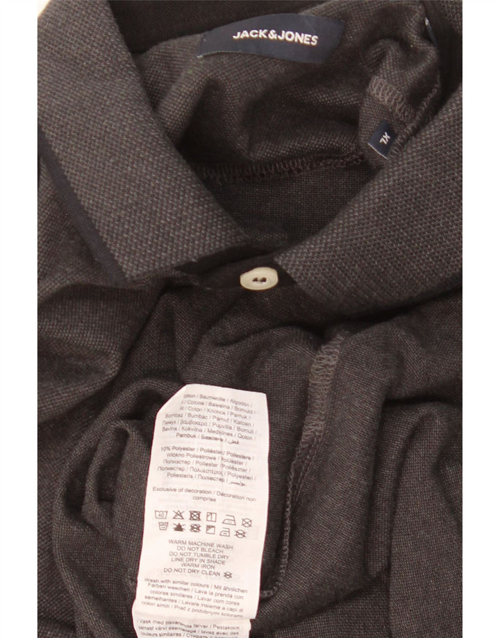 Camisa polo masculina JACK & JONES XL cinza algodão