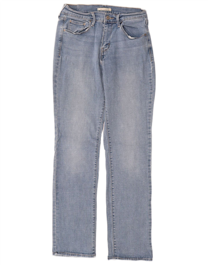 Levi's feminino 505 jeans retos US 8 médio W29 L32 algodão azul