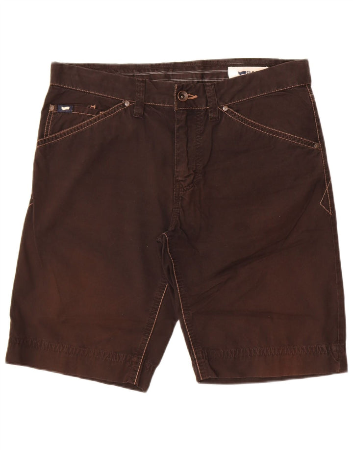 Gas Mens Chino Shorts W34 Grande Algodão Preto