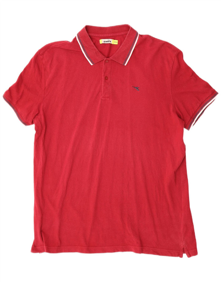 Camisa polo masculina DIADORA 3XL vermelha