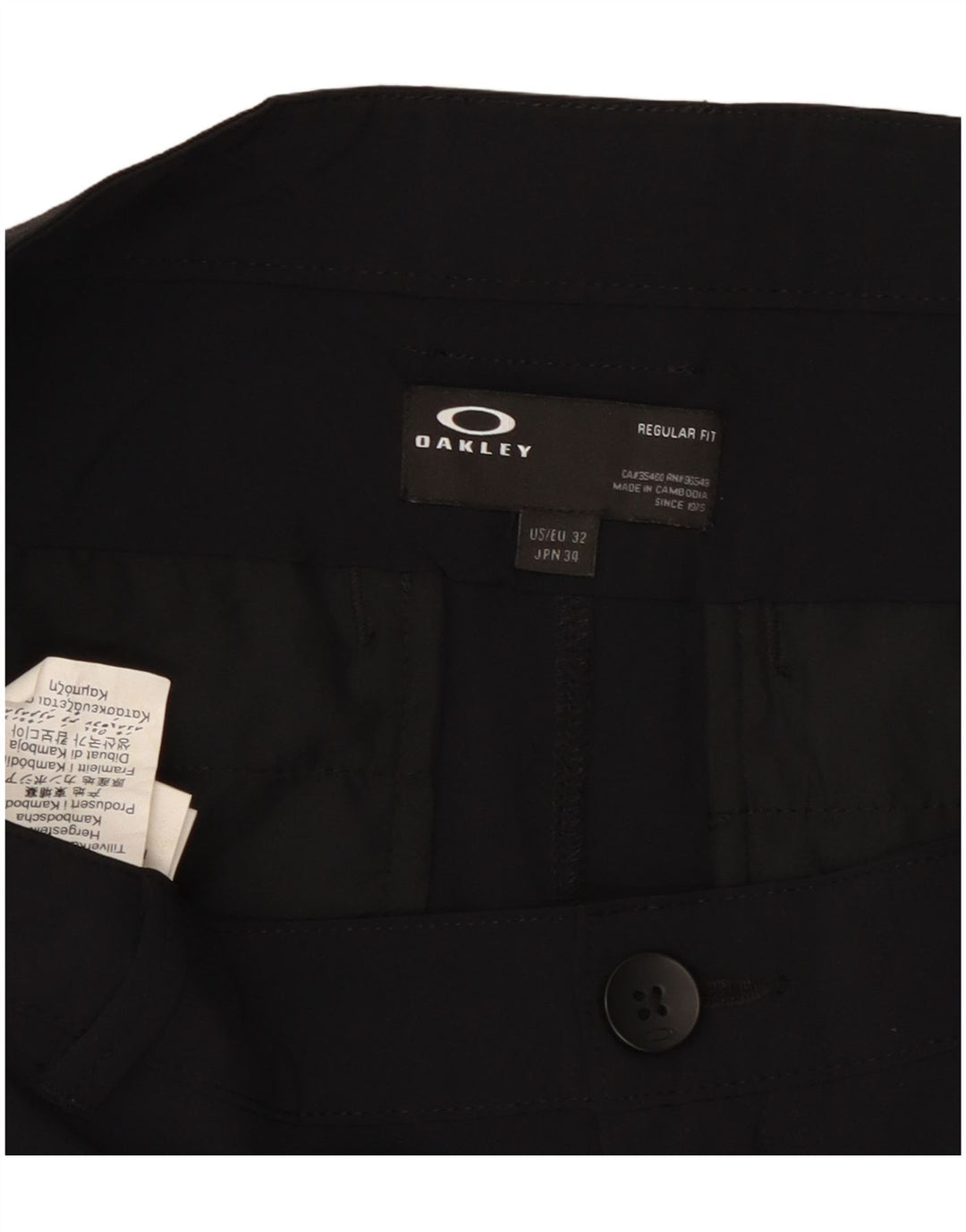 Oakley Mens Chino Shorts W32 Grande Poliéster Preto