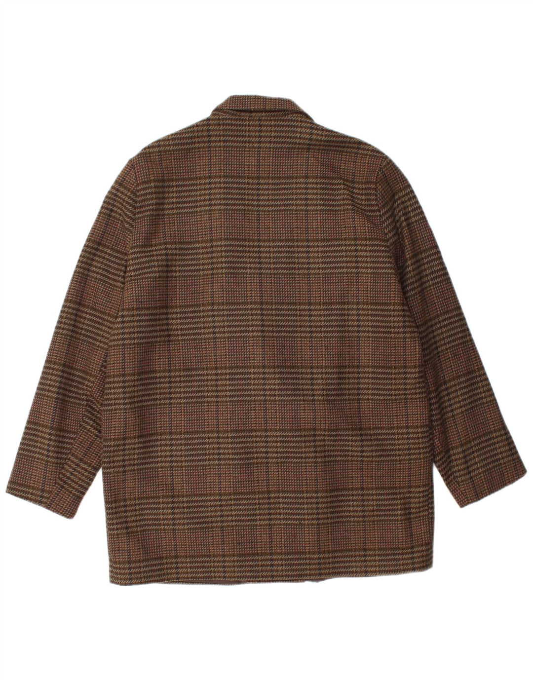 Jaqueta blazer feminina ETAM com peito duplo US 16 2XL marrom xadrez acrílico