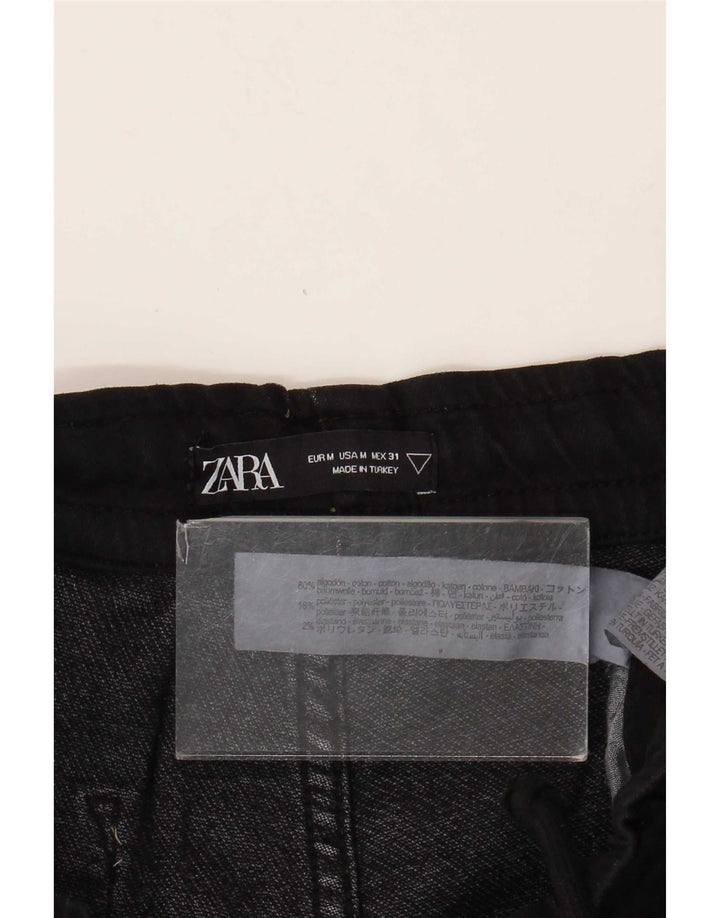 Zara Calça de treino masculina Joggers médio preto algodão