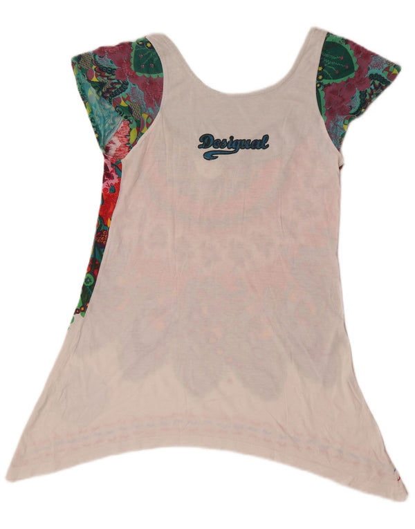 Top túnica feminina assimétrica Desigual UK 12 Médio multicolorido