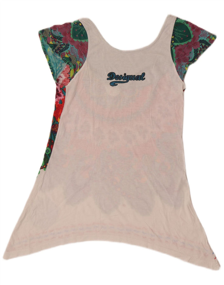 Top túnica feminina assimétrica Desigual UK 12 Médio multicolorido