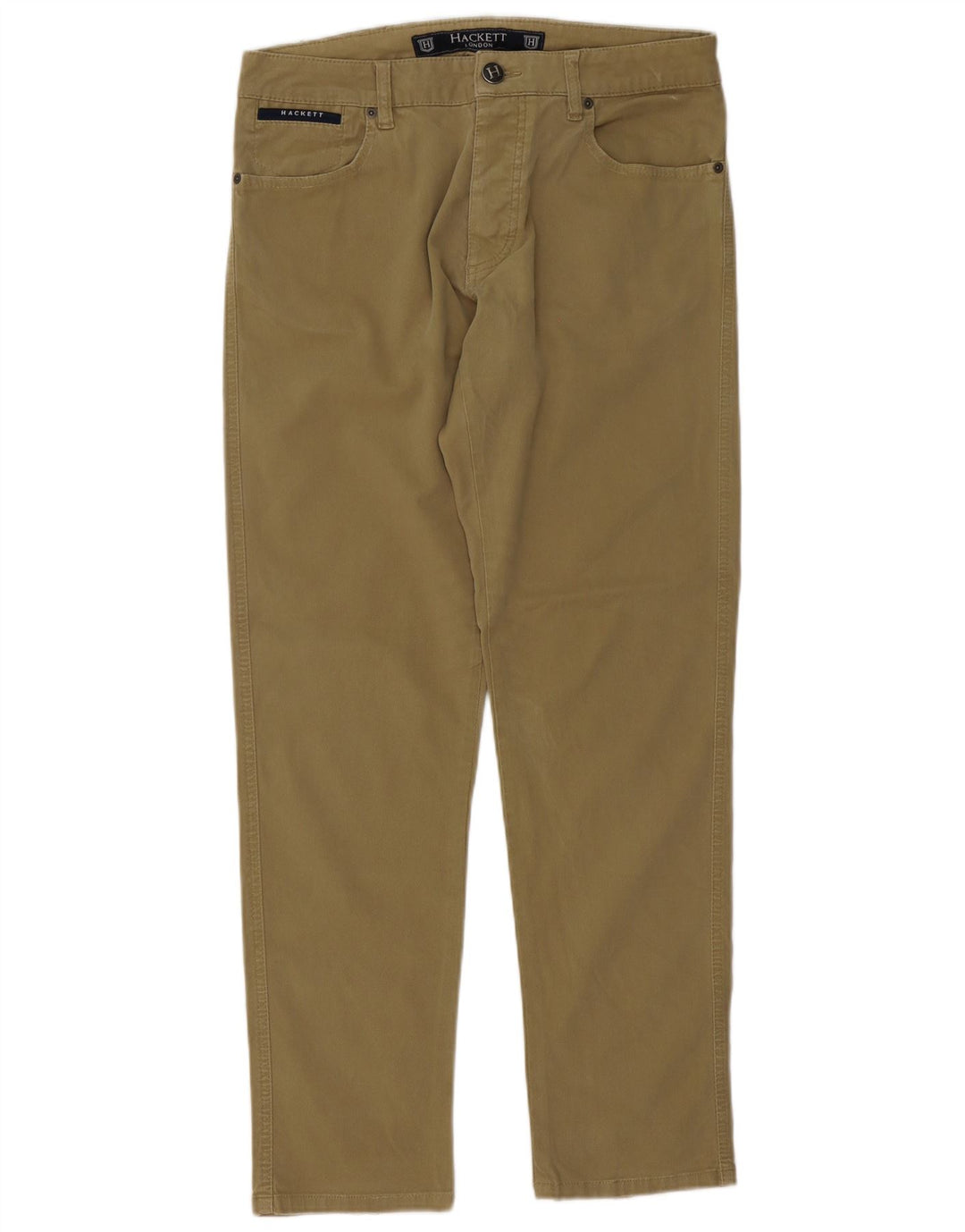 Hackett Calça masculina slim casual W34 L32 algodão cáqui