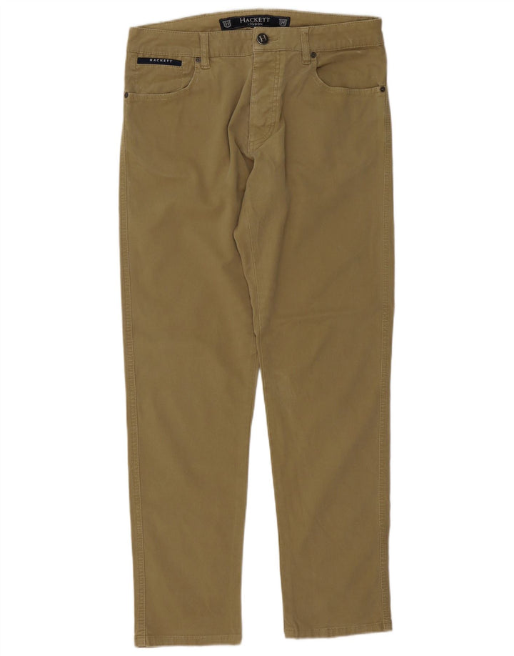 Hackett Calça masculina slim casual W34 L32 algodão cáqui
