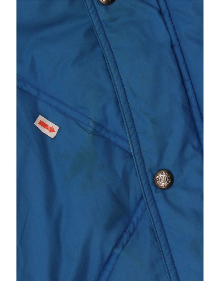 Jaqueta acolchoada reversível com capuz masculino Diadora UK 40 poliéster azul grande