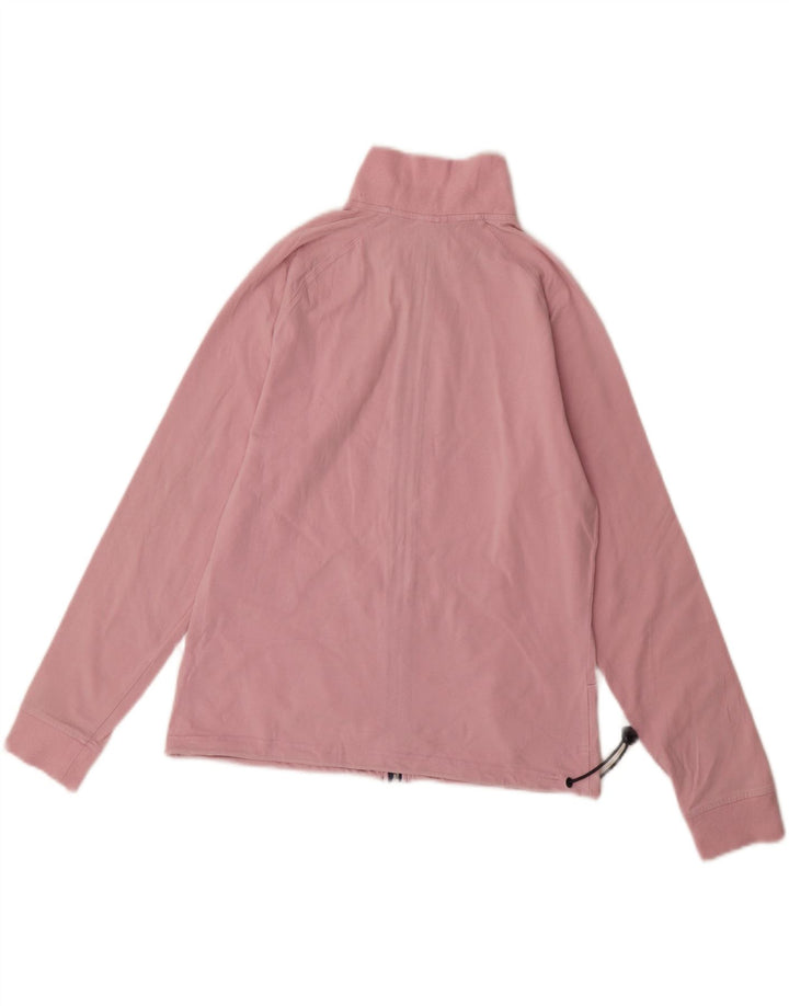Asics Womens Tracksuit Top Jacket UK 12 Médio Algodão Rosa