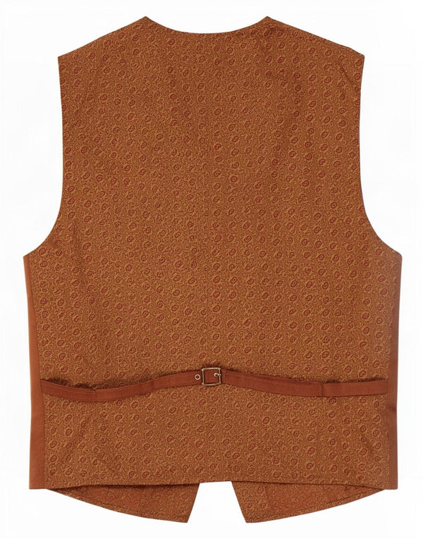 Colete feminino vintage de camurça UK 14 marrom médio