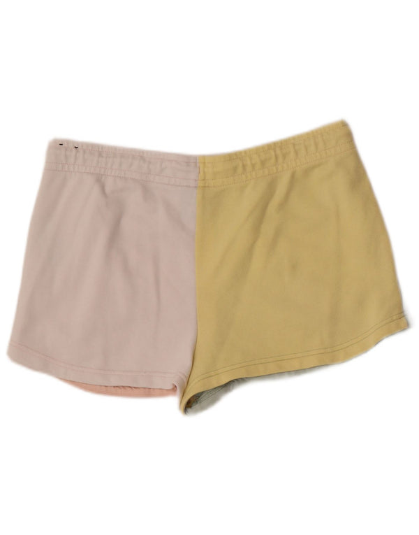 Shorts esportivos femininos Nike UK 16 grande algodão colorblock multicolorido