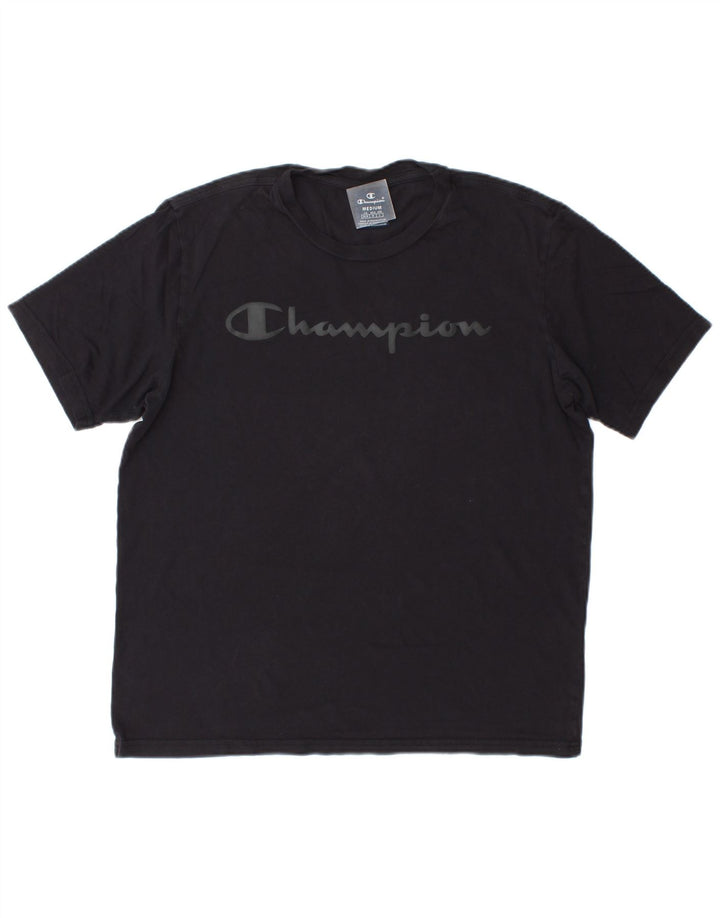 Camiseta gráfica masculina Champion Top Médio Azul Marinho