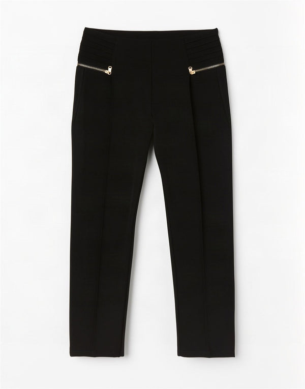 Calça feminina Zara cortada média W28 L25 preta