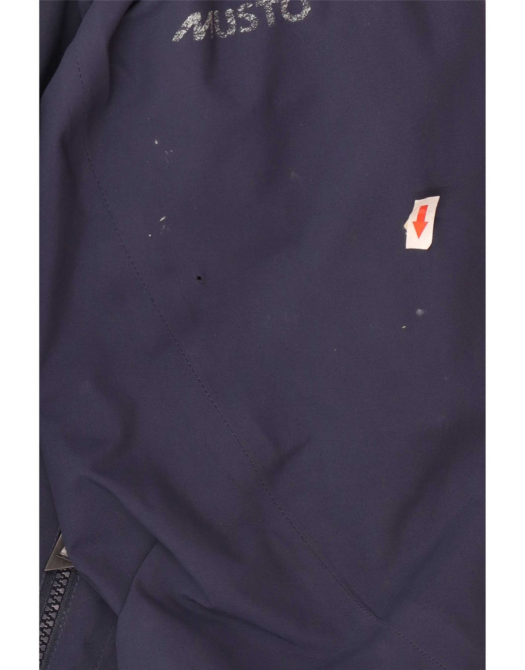 Jaqueta de chuva masculina Musto com capuz Reino Unido 40 grande poliéster azul marinho