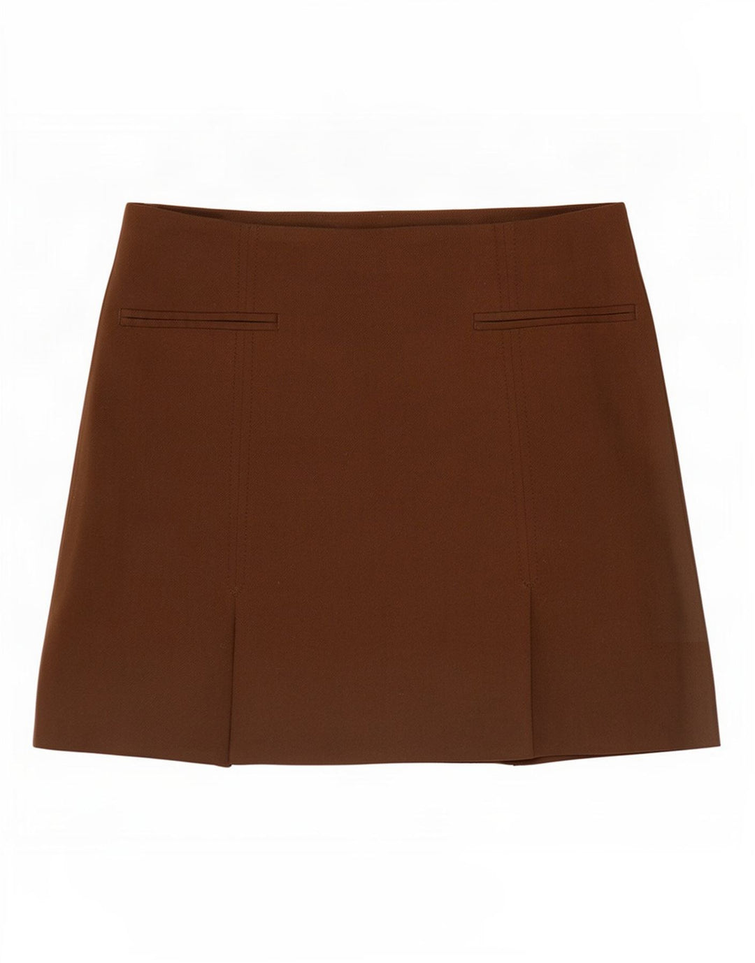Mini saia feminina Zara pequena W26 marrom