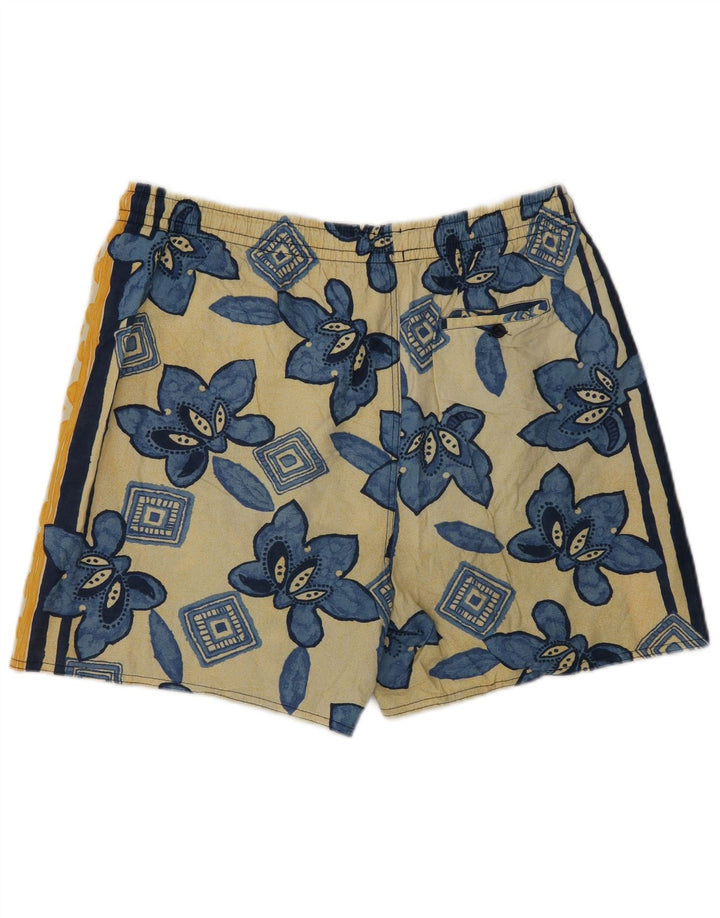 Shorts de natação masculino VINTAGE XL algodão geométrico azul