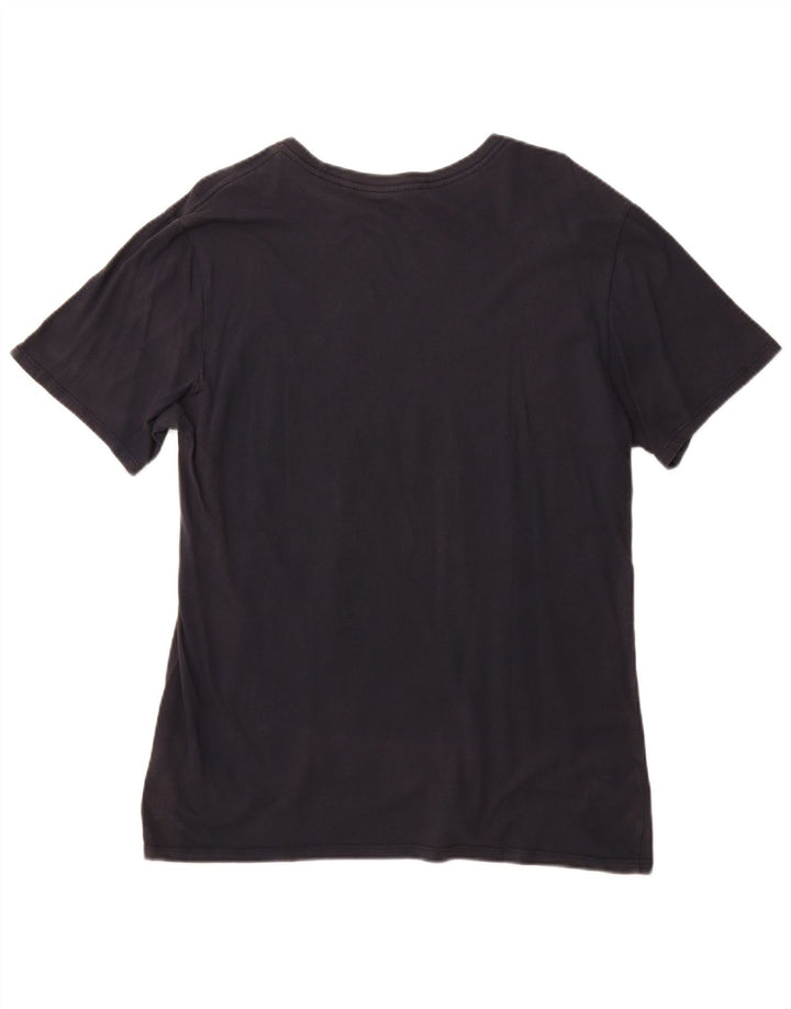 Camiseta gráfica masculina NIKE Top grande algodão azul marinho