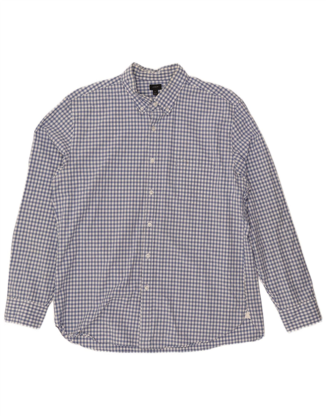 Camisa masculina J. CREW XL azul xadrez algodão