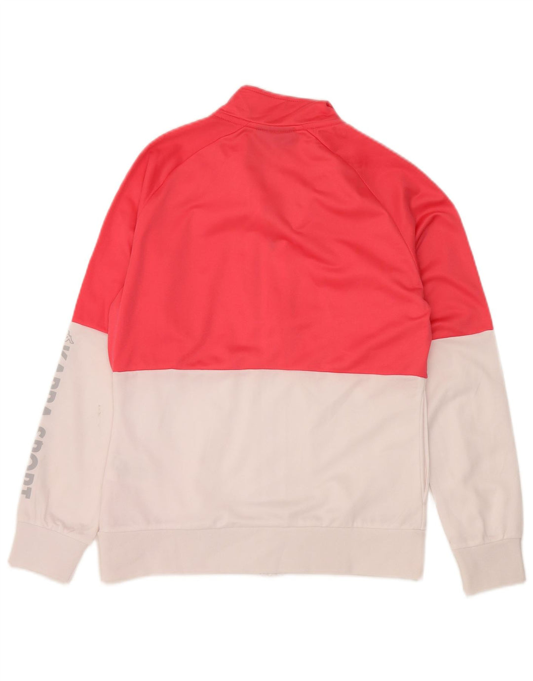 Jaqueta feminina Kappa com estampa gráfica UK 16 grande bloco colorido vermelho