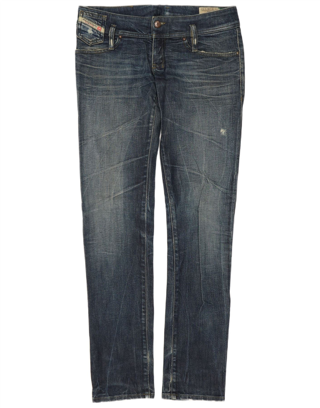 DIESEL Jeans Slim Feminino W28 L32 Azul Marinho Algodão