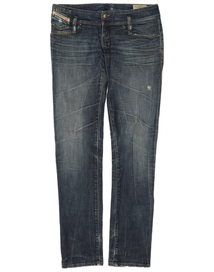 DIESEL Jeans Slim Feminino W28 L32 Azul Marinho Algodão