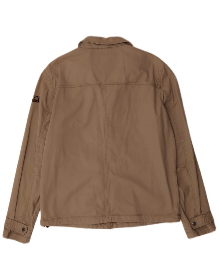 Jaqueta bomber feminina Napapijri UK 18 XL algodão bege