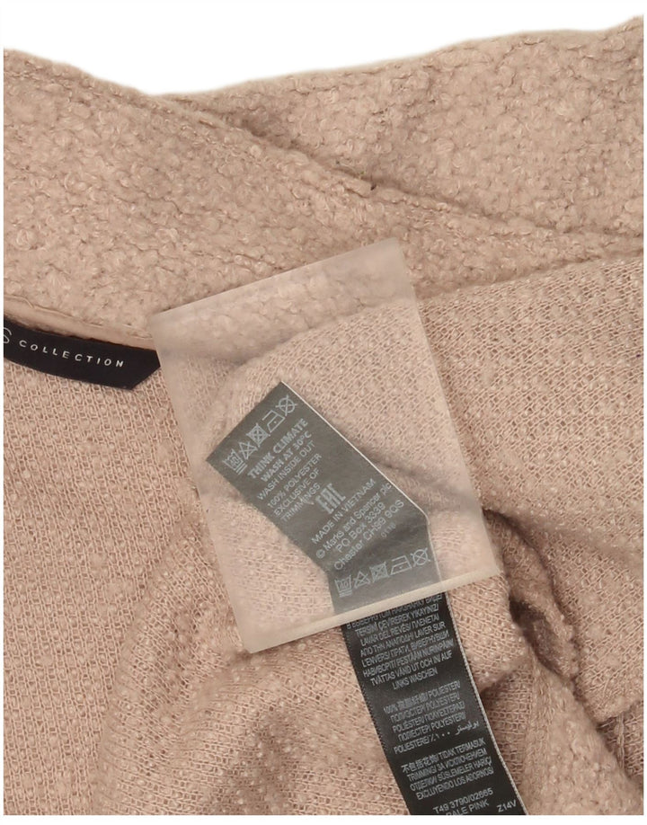 Sobretudo feminino Marks & Spencer UK 18 XL poliéster rosa