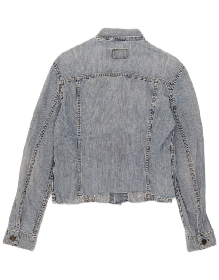Jaqueta jeans feminina Levi's Crop 10-11 anos algodão azul médio