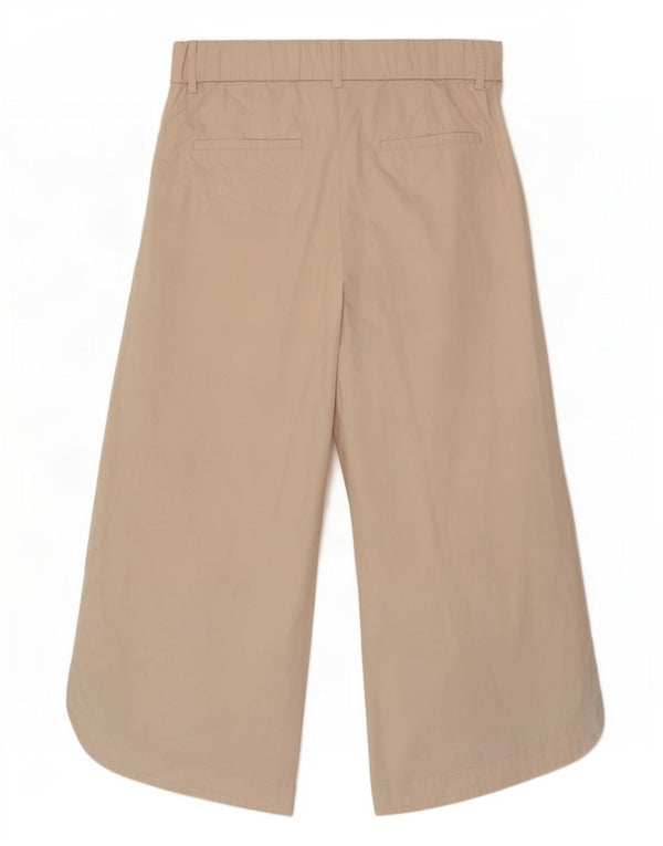 Zara Calça feminina folgada harém pequena W26 L24 algodão bege