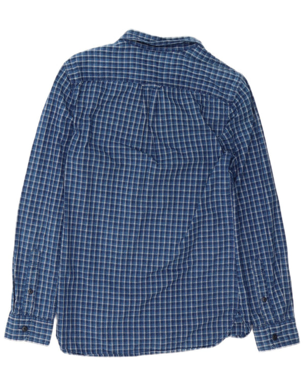 Camisa masculina de flanela Jack Wills Classic Fit XS azul marinho algodão xadrez