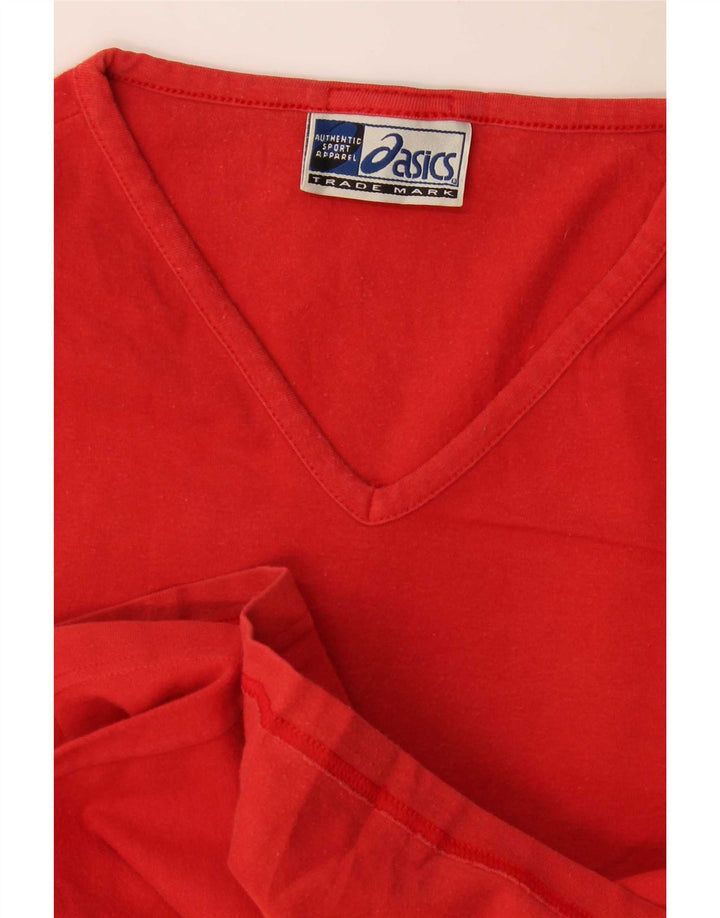 Top Feminino Asics Manga Longa UK 8 Pequeno Vermelho