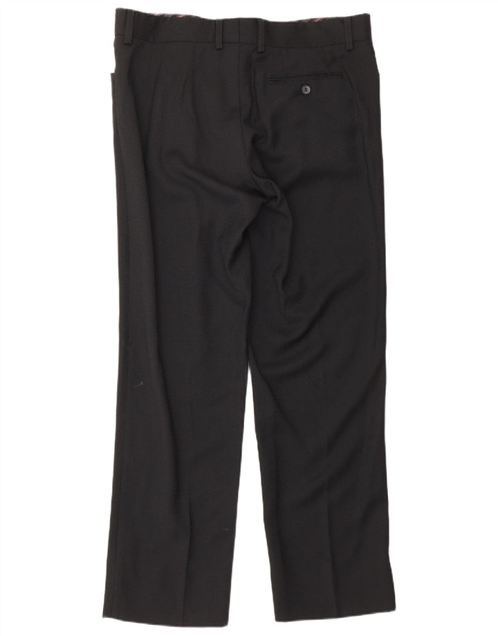 DOLCE & GABBANA Masculino 2 peças terno IT 50 grande W36 L31 preto lã nova