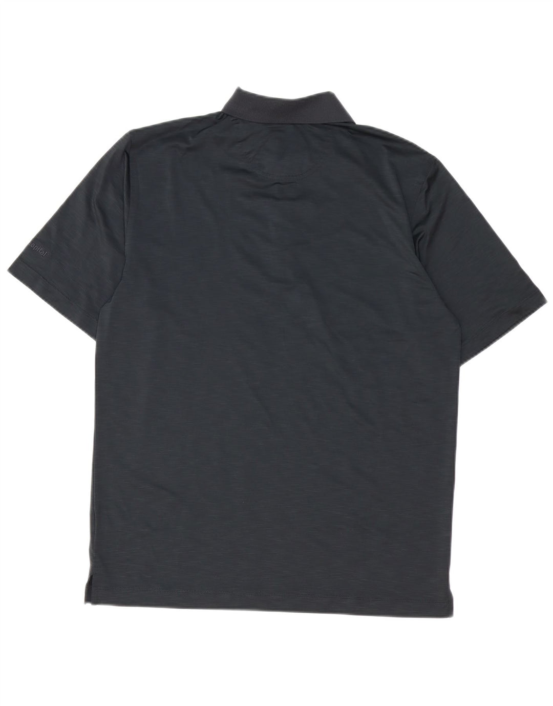 Camisa polo masculina Greg Norman pequena preta de poliéster