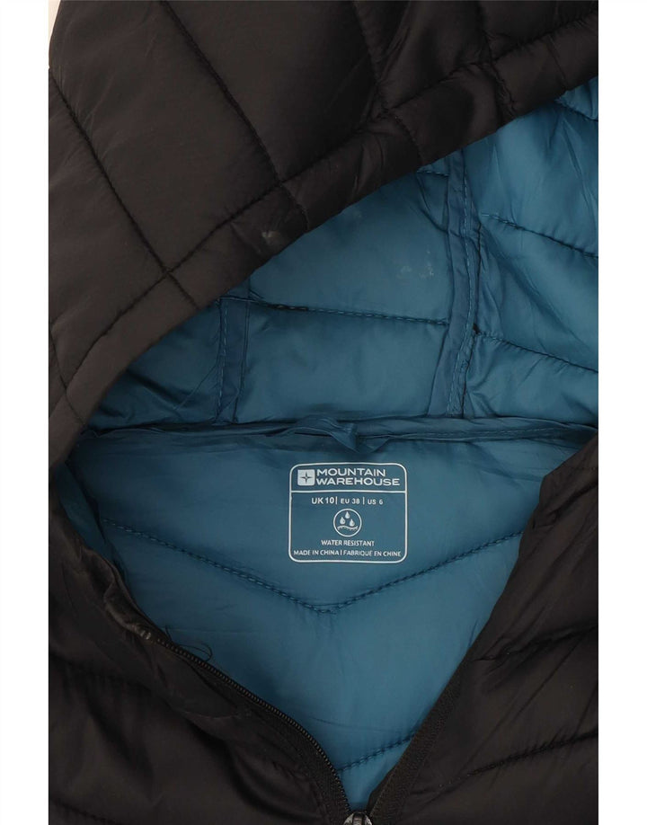 Jaqueta feminina acolchoada com capuz Mountain Warehouse UK 10 pequena preta