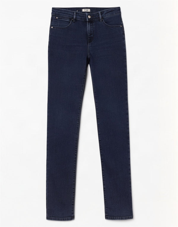 Jeans Wrangler feminino slim W28 L34 algodão azul marinho