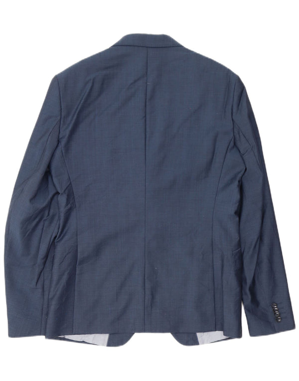 Jaqueta blazer masculina Zara Tailored Fit 2 botões UE 50 médio azul marinho