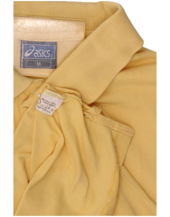 Camisa polo masculina Asics médio algodão amarelo