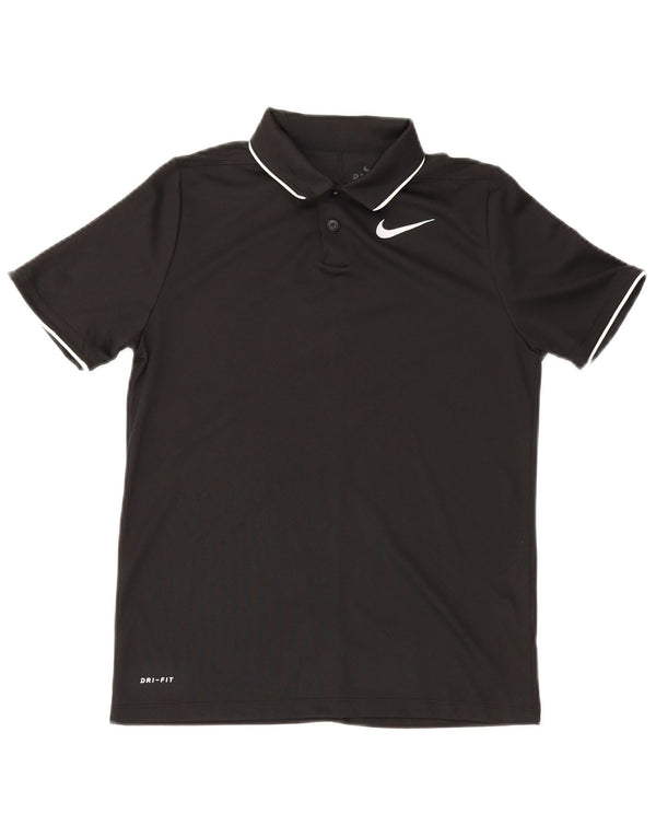 Camisa polo Nike Boys Dri Fit 12-13 anos grande poliéster preto