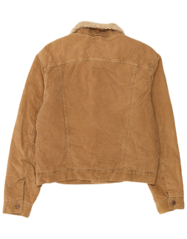 Jaqueta masculina Wrangler Sherpa veludo Reino Unido 40 grande algodão bege