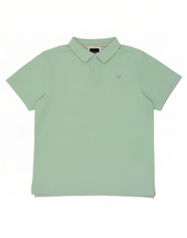 Camisa polo masculina 2XL de algodão verde da Crew Clothing