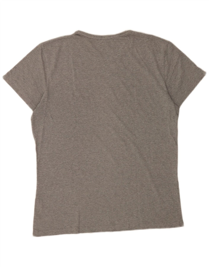 Camiseta masculina Timberland Graphic Camiseta cinza médio algodão manchado