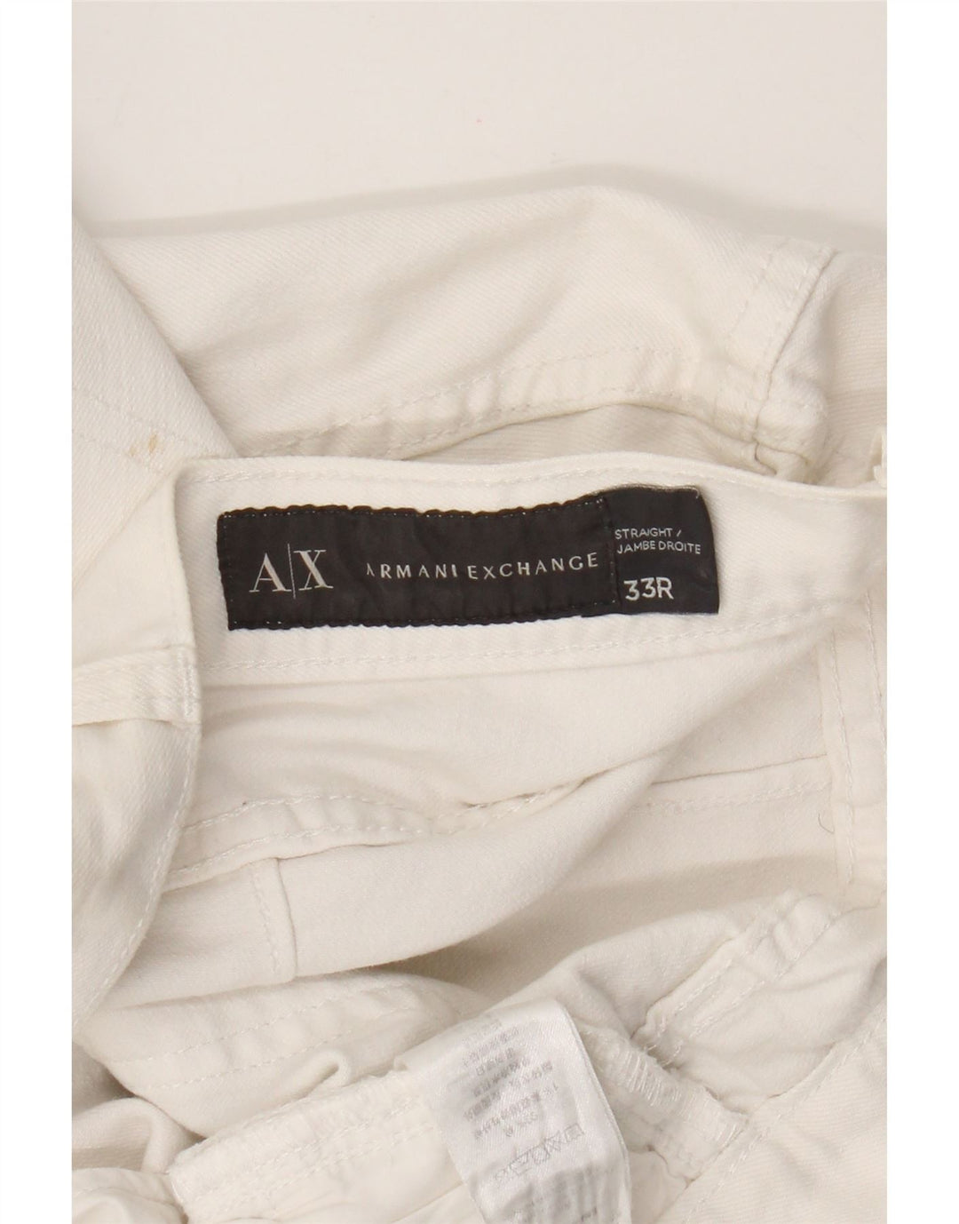 Armani Exchange Mens Slim Jeans W33 L28 Algodão Branco